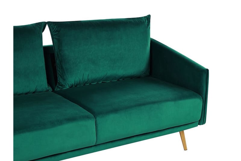 Maurana 3-Pers. Sofa - Velour/Grøn - Møbler - Sofaer - 3 personers sofa