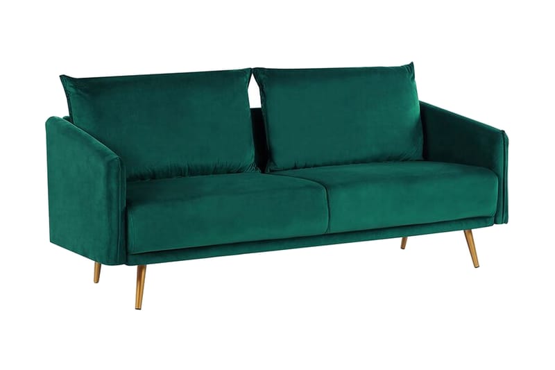 Maurana 3-Pers. Sofa - Velour/Grøn - Møbler - Sofaer - 3 personers sofa