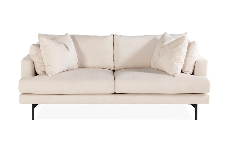 Menard Dyb 3-personers Manchester Sofa 205 cm bred - Beige - Møbler - Sofaer - 3 personers sofa