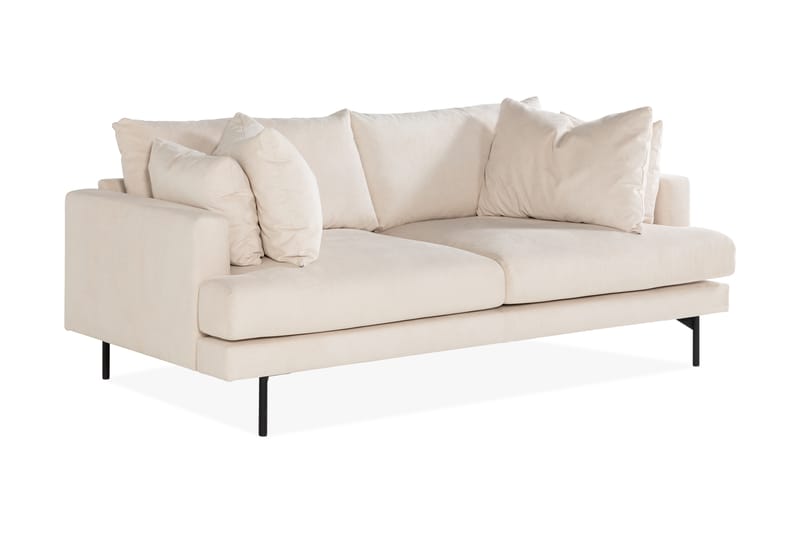 Menard Dyb 3-personers Manchester Sofa 205 cm bred - Beige - Møbler - Sofaer - 3 personers sofa