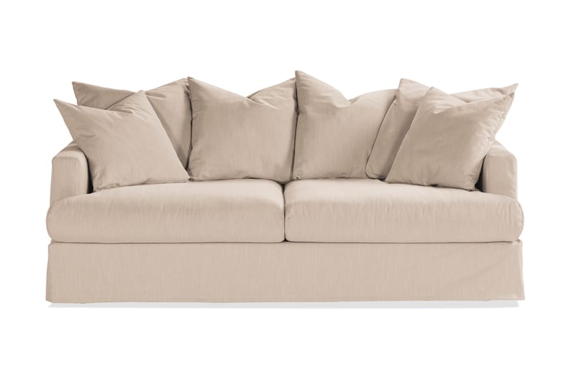 Menard Dyb 3-personers Sofa Vaskbart & aftageligt betræk 205 cm - Beige - Møbler - Sofaer - 3 personers sofa