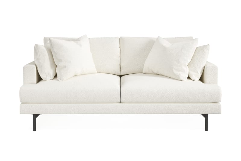 Menard Dyb 3-personers Sofa 205 cm bred - Hvid Bouclé - Møbler - Sofaer - 3 personers sofa