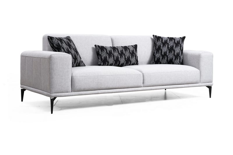 Nikeala 3-personers Sofa - Grå/Sort - Møbler - Sofaer - 3 personers sofa