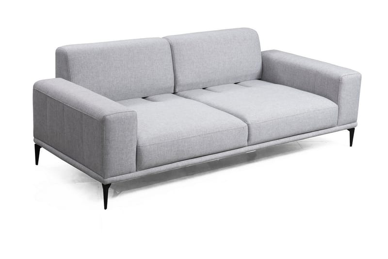 Nikeala 3-personers Sofa - Grå/Sort - Møbler - Sofaer - 3 personers sofa