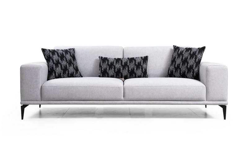 Nikeala 3-personers Sofa - Grå/Sort - Møbler - Sofaer - 3 personers sofa