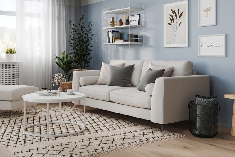 Ocean Lyx 3-pers Sofa - Hørbeige - 3 personers sofa