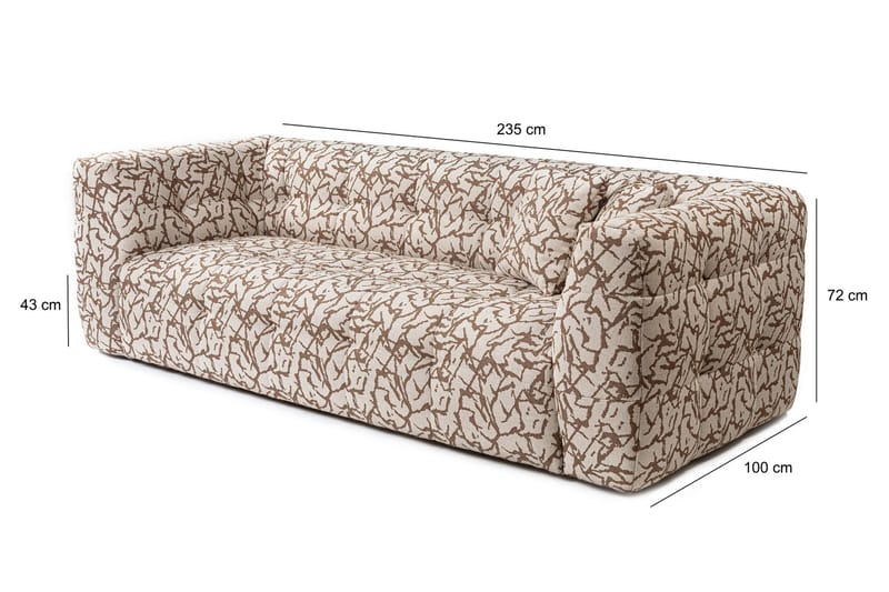 Octavian Sofa 2-pers - Brun - Møbler - Sofaer - 3 personers sofa