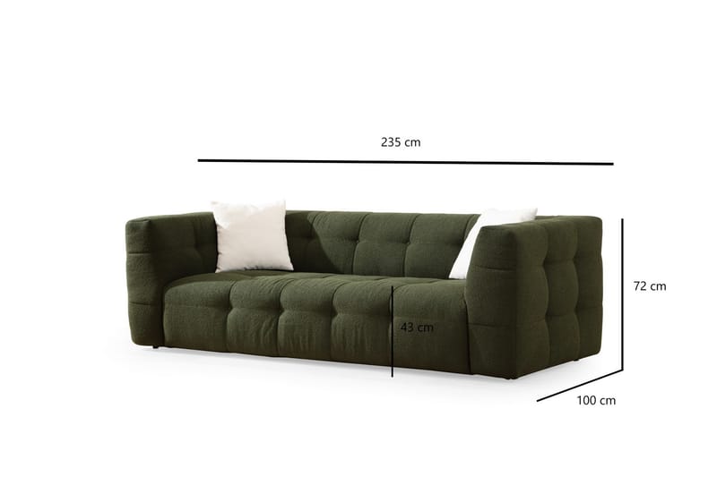 Octavian Sofa 3-personers - Grøn - Møbler - Sofaer - 3 personers sofa