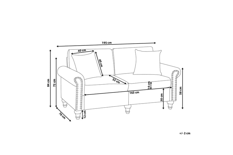 Otra Sofa 3 sæder - Grå - Møbler - Sofaer - 3 personers sofa