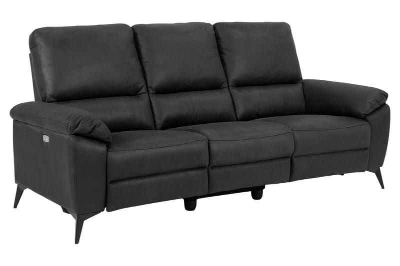 Ranas 3-Pers. Sofa Elektrisk - Grå/Sort - Møbler - Sofaer - 3 personers sofa