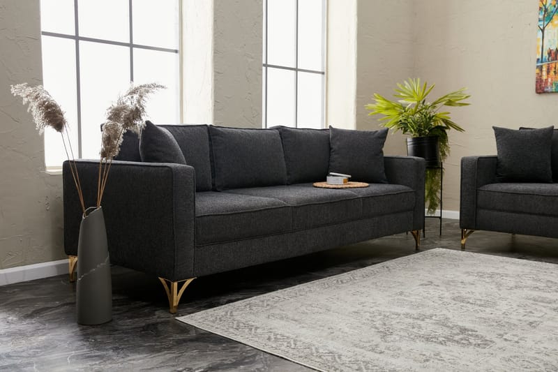 Retzow Sofa 3-personers - Antracit - Møbler - Sofaer - 3 personers sofa