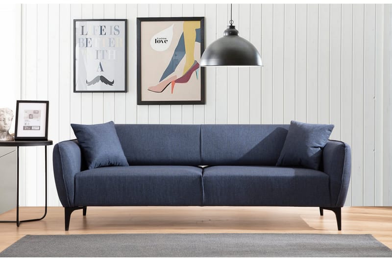 Rossland Sofa 3-personers - Blå - Møbler - Sofaer - 3 personers sofa