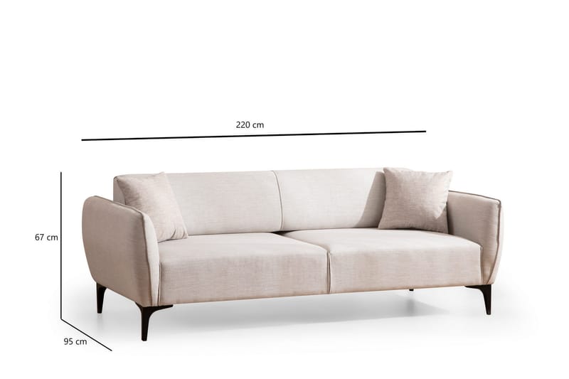 Rossland Sofa 3-personers - Hvid - Møbler - Sofaer - 3 personers sofa