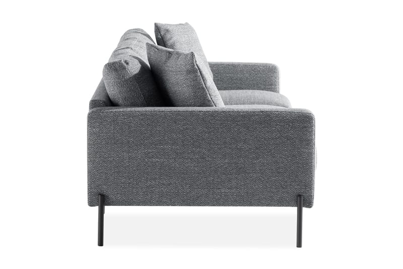 Skonsam 3-personers Sofa med Pyntepuder - Mørkegrå - Møbler - Sofaer - 3 personers sofa