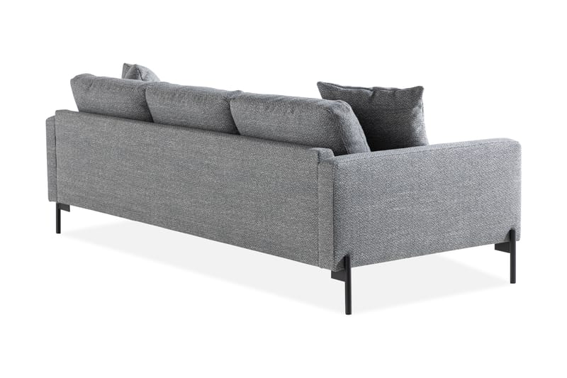 Skonsam 3-personers Sofa med Pyntepuder - Grå - Møbler - Sofaer - 3 personers sofa