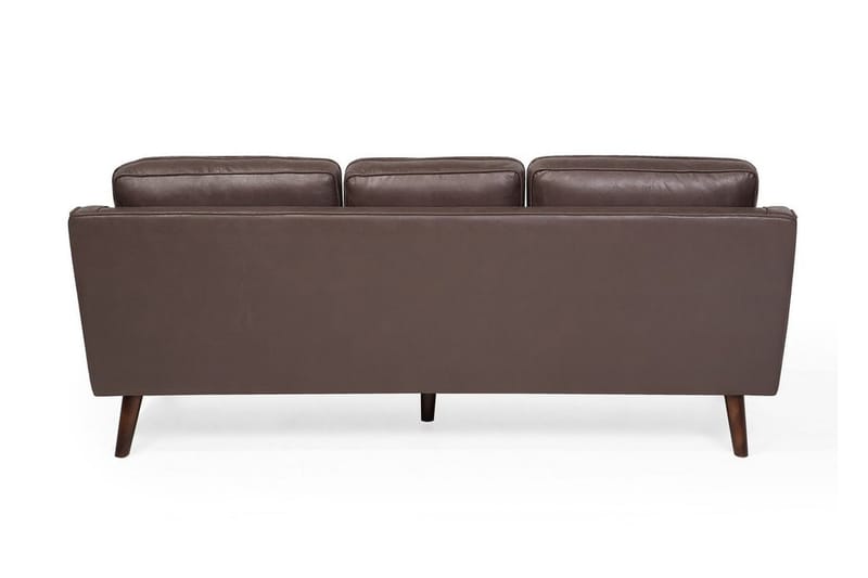 Sofa Sofa 3-pers - Brun - Lædersofaer - Velour sofaer - 3 personers sofa - 4 personers sofa - Sofaer - 2 personers sofa