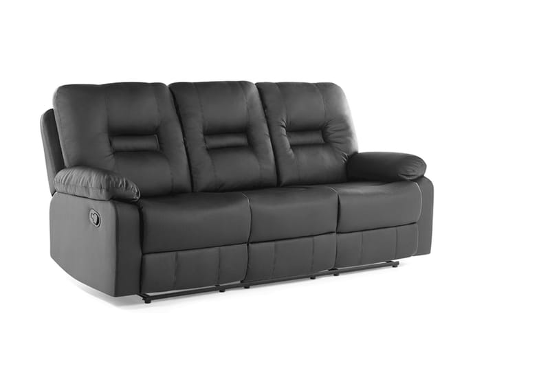 Sofasofa 3 sæder - Sort - 3 personers sofa
