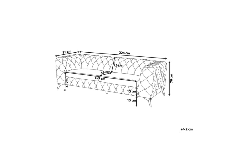 Sotra Sofa 2-4 pers. - Rød - Møbler - Sofaer - 3 personers sofa