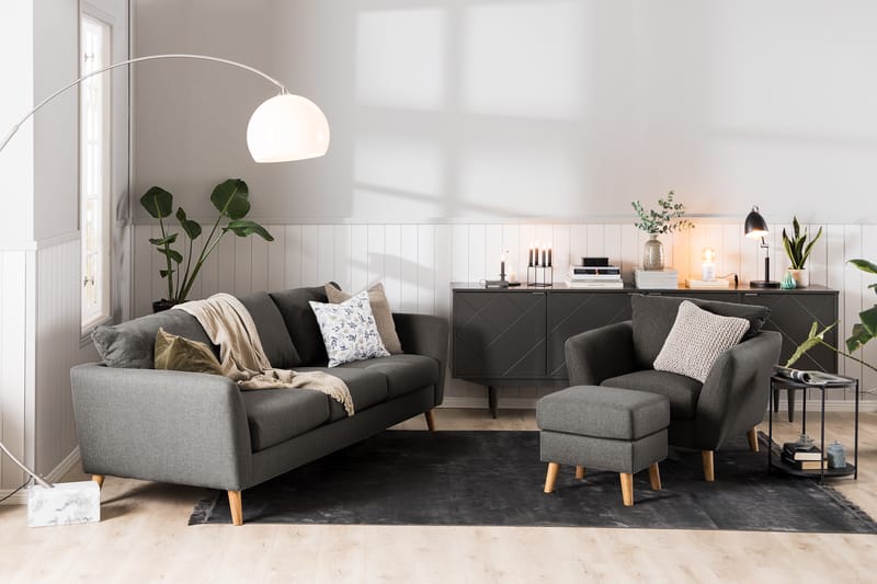 Trend 3-Pers. Sofa - Sort - Møbler - Sofaer - 3 personers sofa