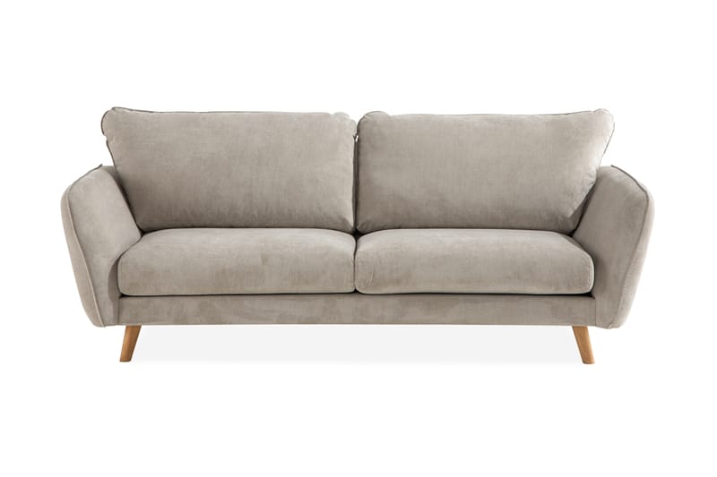 Trend Luksus 3-personers Moderne Sofa 224 cm Bred - Beige - Møbler - Sofaer - 3 personers sofa