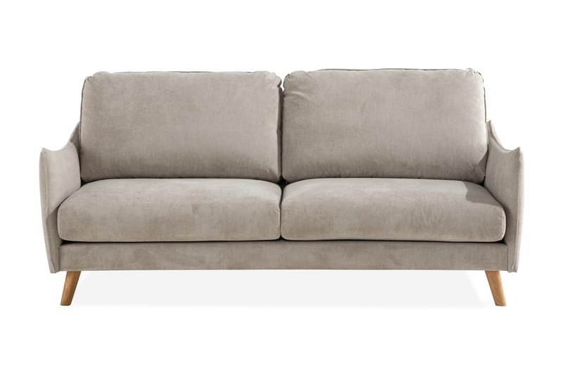 Trend Lyx 3-Pers. Sofa - Beige/Eg - Møbler - Sofaer - 3 personers sofa