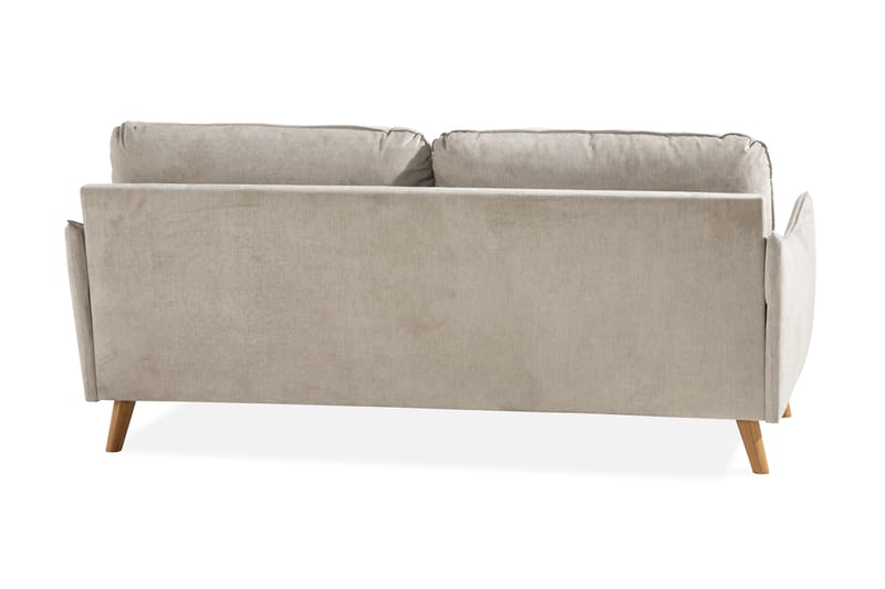 Trend Lyx 3-Pers. Sofa - Beige/Eg - Møbler - Sofaer - 3 personers sofa