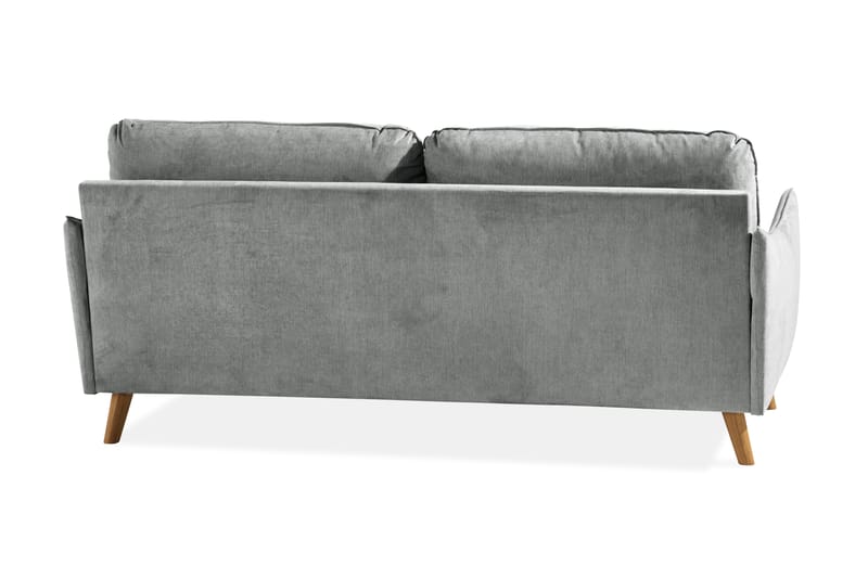 Trend Lyx 3-Pers. Sofa - Grå/Eg - Møbler - Sofaer - 3 personers sofa