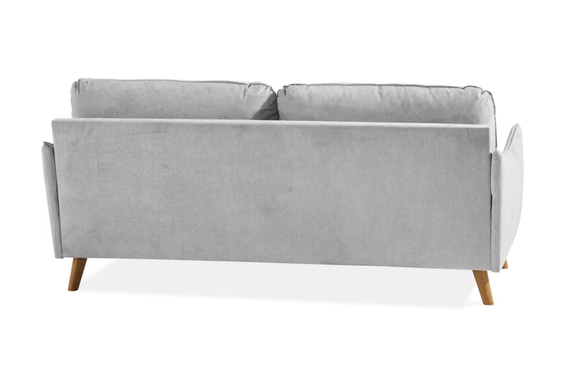 Trend Lyx 3-Pers. Sofa - Lysegrå/Eg - Møbler - Sofaer - 3 personers sofa