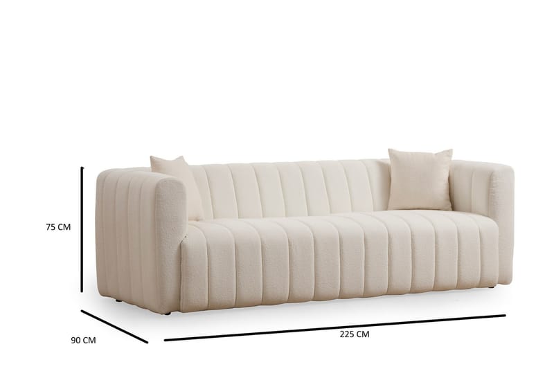 Viraa Sofa 3-personers - Beige - Møbler - Sofaer - 3 personers sofa