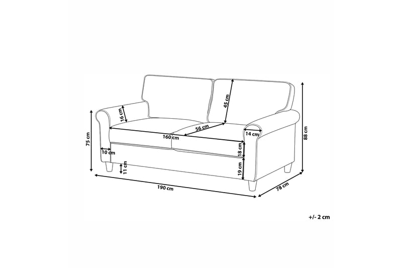 Warmoth 3-pers Sofa - Grå - Møbler - Sofaer - 3 personers sofa