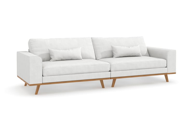 Copenhagen 4-Pers. Sofa - Hvid/Eg - Møbler - Sofaer - 4 personers sofa