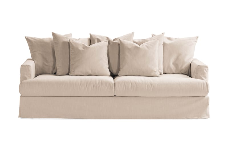 Menard Dyb 4-personers Sofa Vaskbart & aftageligt betræk - Beige - Møbler - Sofaer - 4 personers sofa