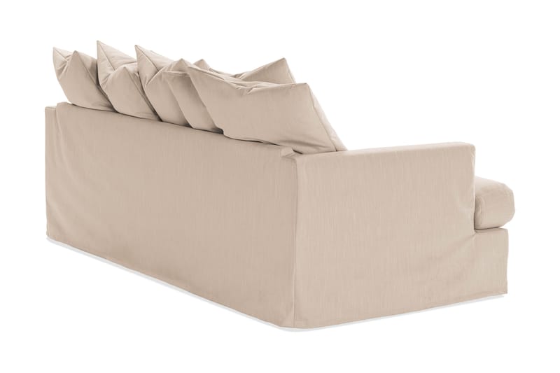 Menard Dyb 4-personers Sofa Vaskbart & aftageligt betræk - Beige - Møbler - Sofaer - 4 personers sofa