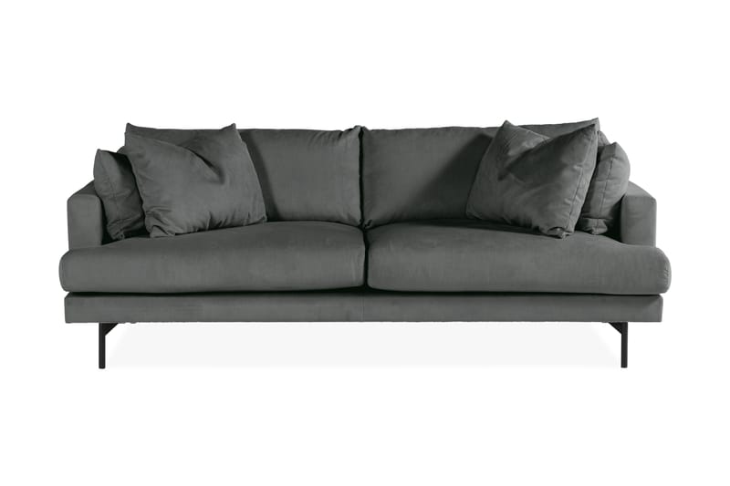 Menard Moderne 4-personers Manchester Sofa 225 cm bred - Grå - Møbler - Sofaer - 4 personers sofa