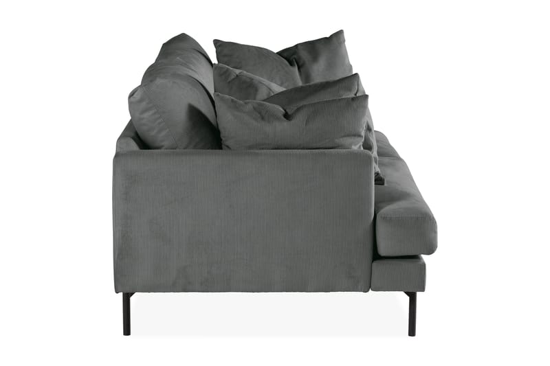 Menard Moderne 4-personers Manchester Sofa 225 cm bred - Grå - Møbler - Sofaer - 4 personers sofa