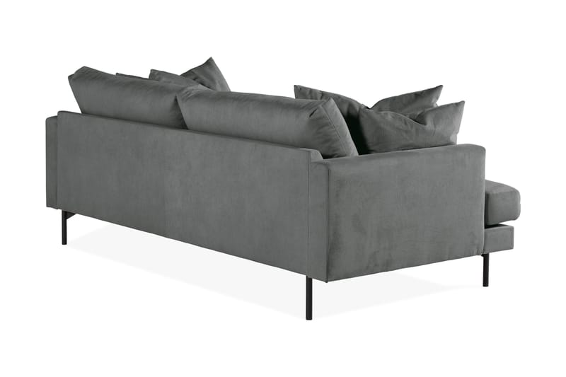 Menard Moderne 4-personers Manchester Sofa 225 cm bred - Grå - Møbler - Sofaer - 4 personers sofa