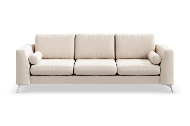 Ocean Lyx 4-personers Sofa - Beige/Krom - Møbler - Sofaer - 4 personers sofa