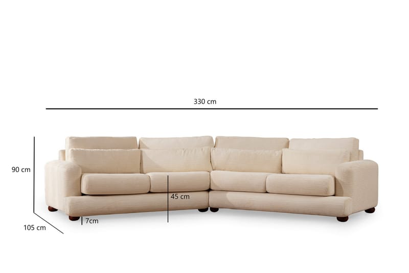 Relento Buet Sofa 4-personers - Beige - Møbler - Sofaer - 4 personers sofa