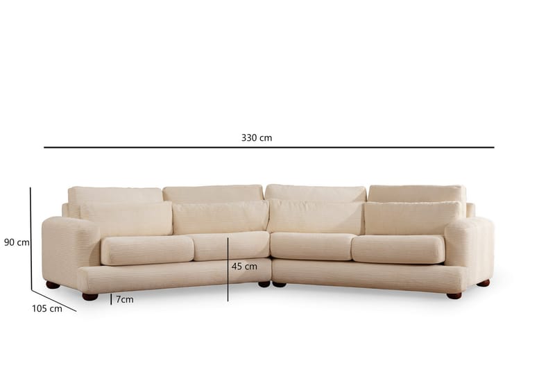 Relento Buet Sofa 4-personers - Beige - Møbler - Sofaer - 4 personers sofa