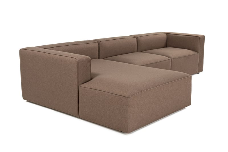 Abbas 4-personers Sofa med Chaiselong - Brun - Møbler - Sofaer - Sofa med chaiselong