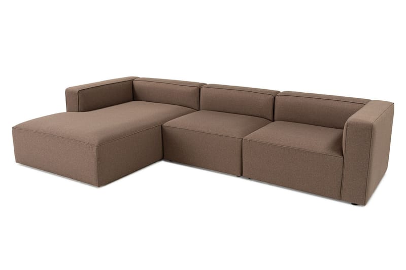 Abbas 4-personers Sofa med Chaiselong - Brun - Møbler - Sofaer - Sofa med chaiselong