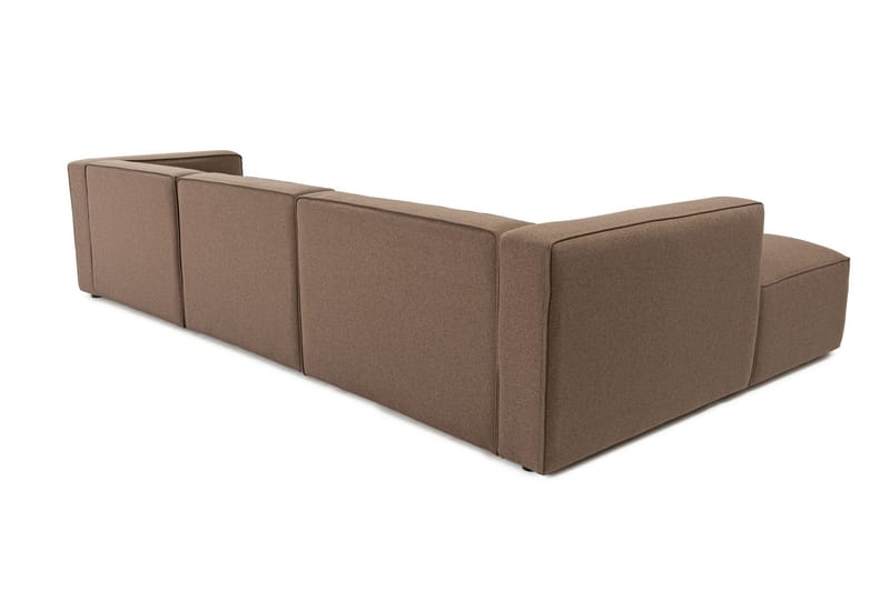 Abbas 4-personers Sofa med Chaiselong - Brun - Møbler - Sofaer - Sofa med chaiselong