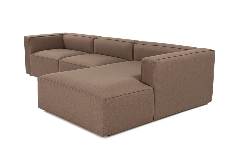 Abbas 4-personers Sofa med Chaiselong - Brun - Møbler - Sofaer - Sofa med chaiselong