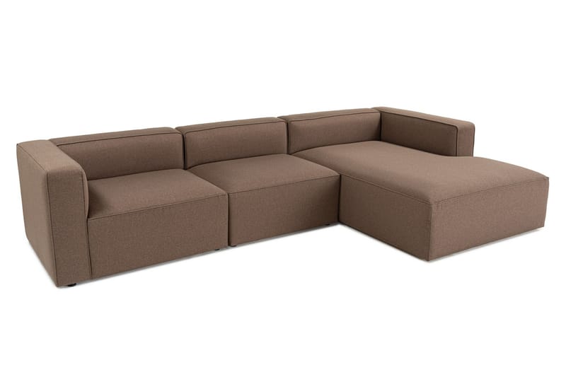 Abbas 4-personers Sofa med Chaiselong - Brun - Møbler - Sofaer - Sofa med chaiselong