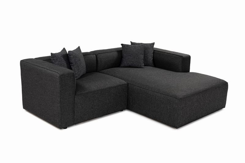 Abbas 4-personers Sofa med Chaiselong - Antracit - Møbler - Sofaer - Sofa med chaiselong