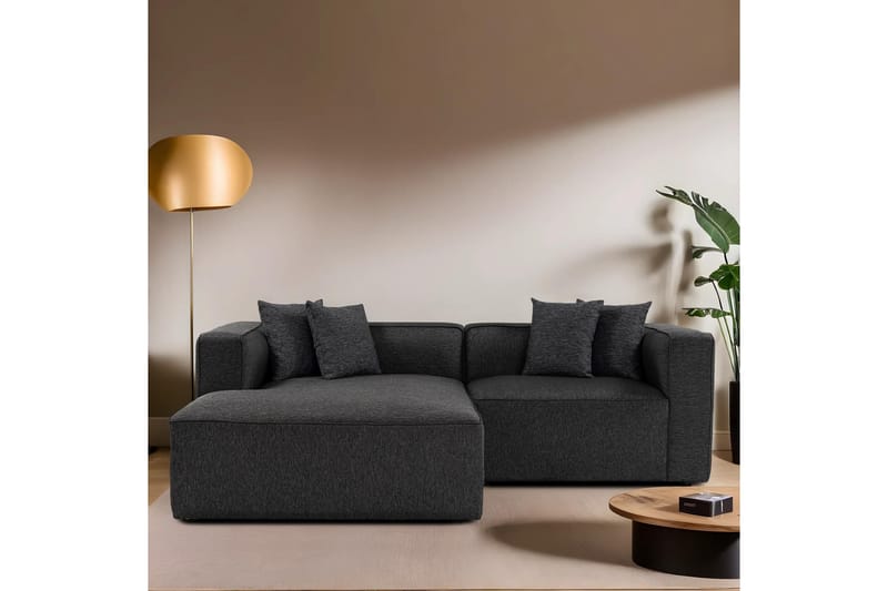 Abbas 4-personers Sofa med Chaiselong - Antracit - Møbler - Sofaer - Sofa med chaiselong