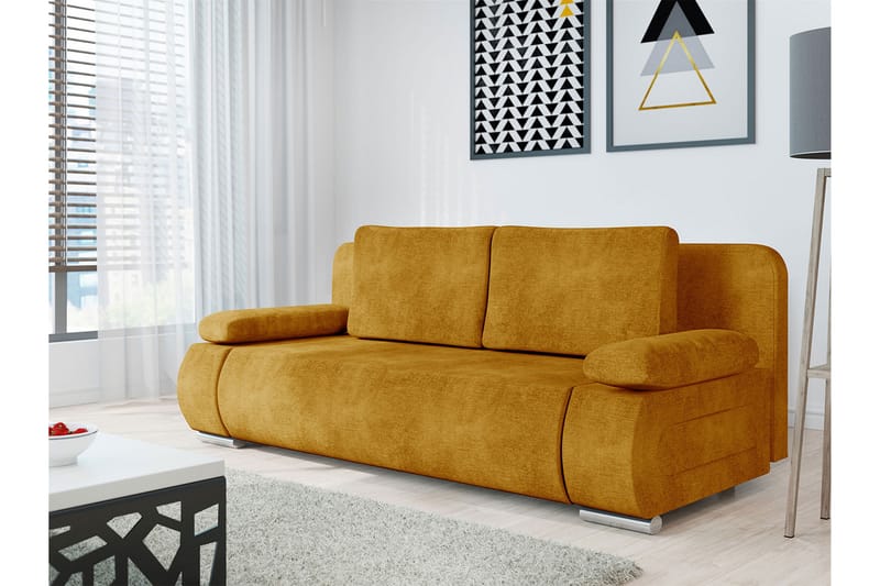 Adelma Sofa 3-personers - Gul - Møbler - Sofaer - 3 personers sofa