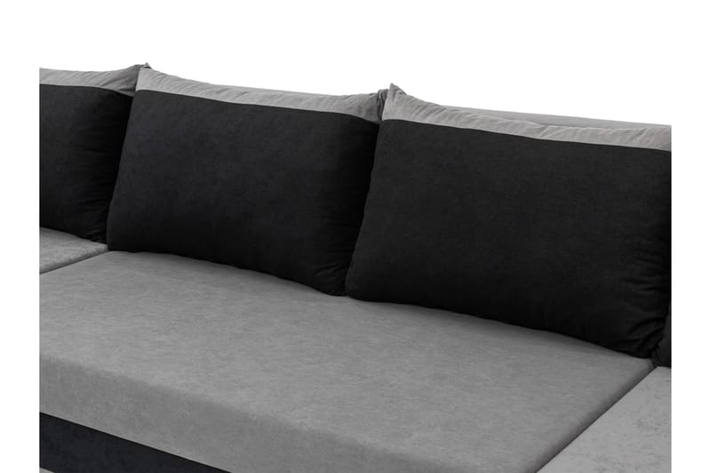 Alvared Sofa Dobbeltdivan 4-personers - Sort - Møbler - Sofaer - U Sofa