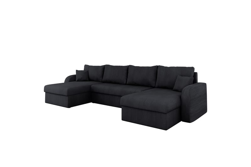 Alvared Sofa Dobbeltdivan 4-personers - Sort - Møbler - Sofaer - U Sofa