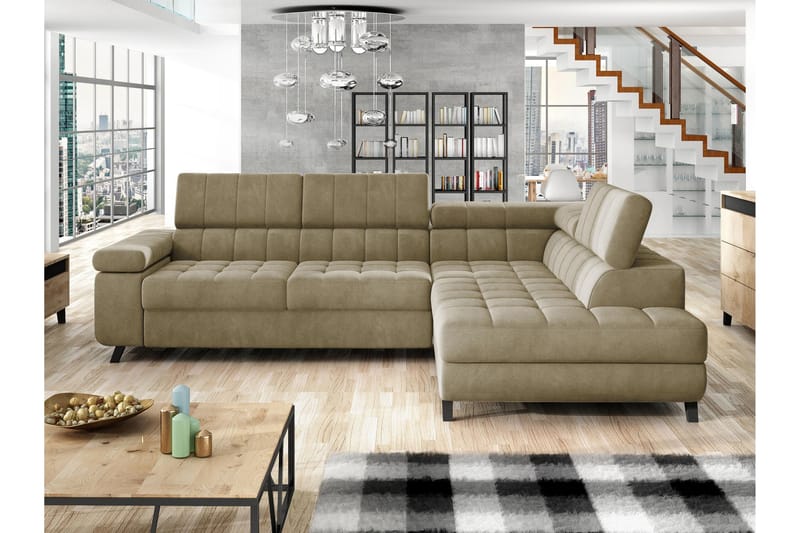 Amshyttan Sofa med Chaiselong 3-personers - Beige - Møbler - Sofaer - Sofa med chaiselong